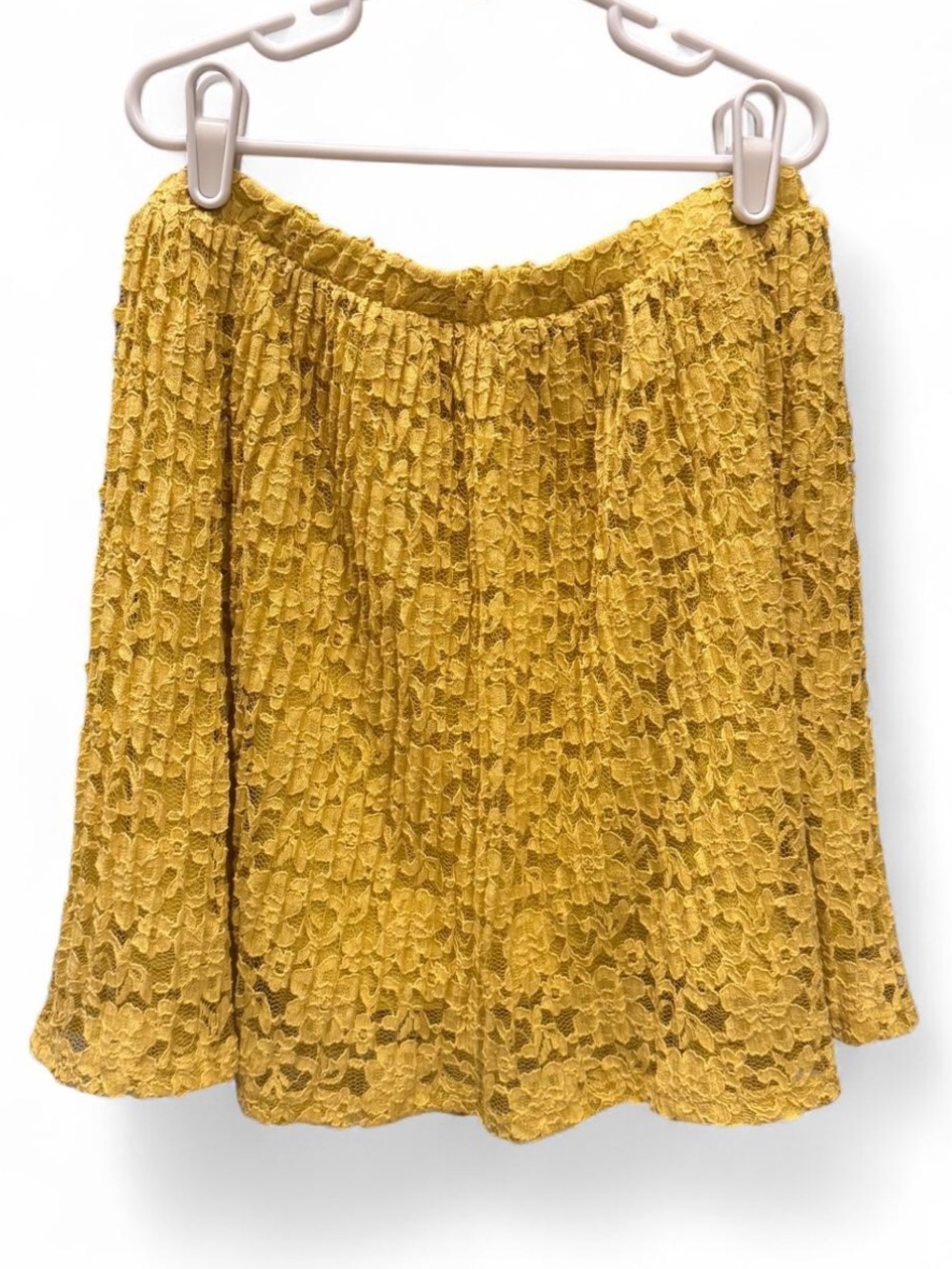 Zara kids yellow lace skirt with floral pattern